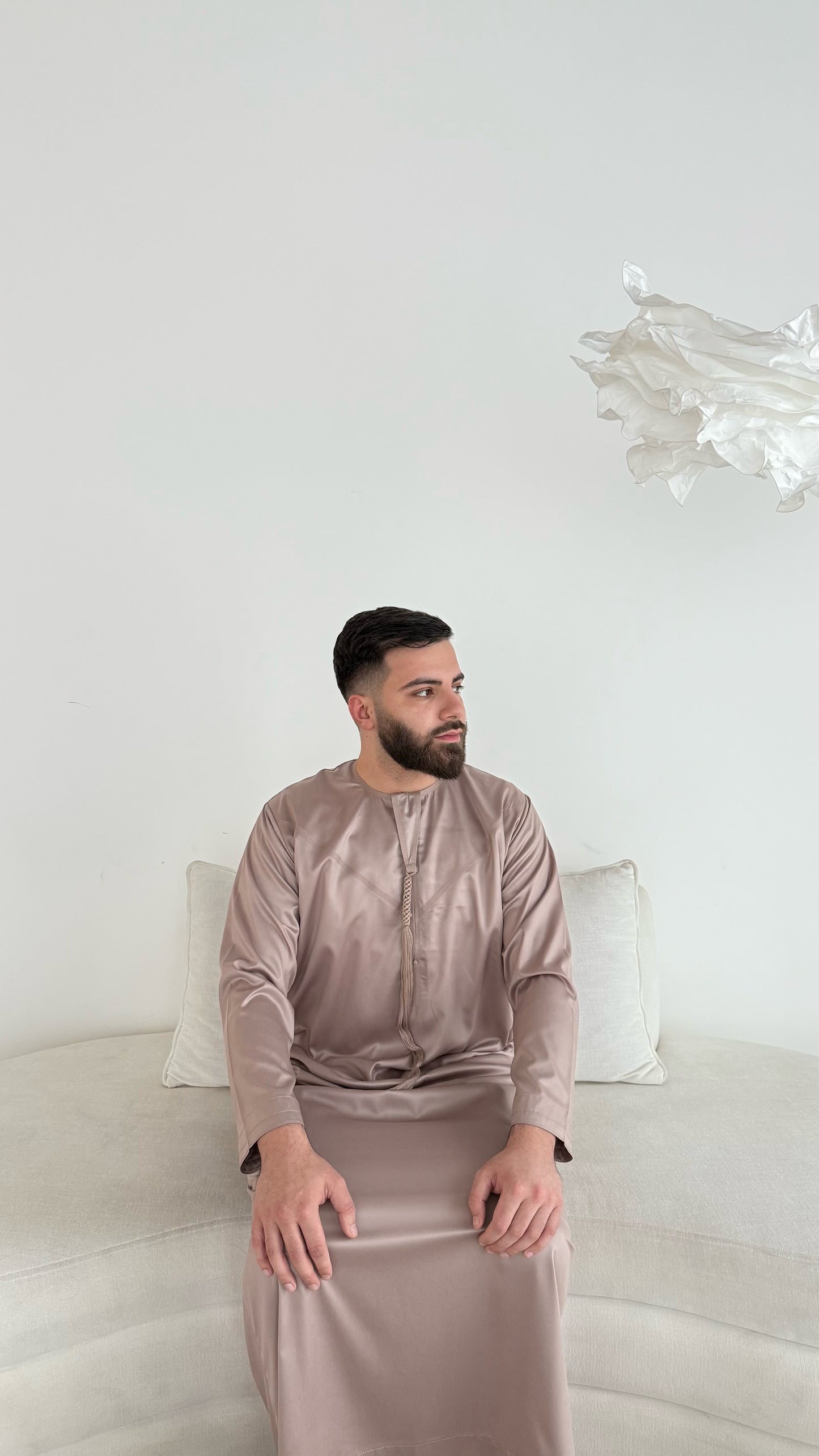 Premium Emirati Thobe - Mocha