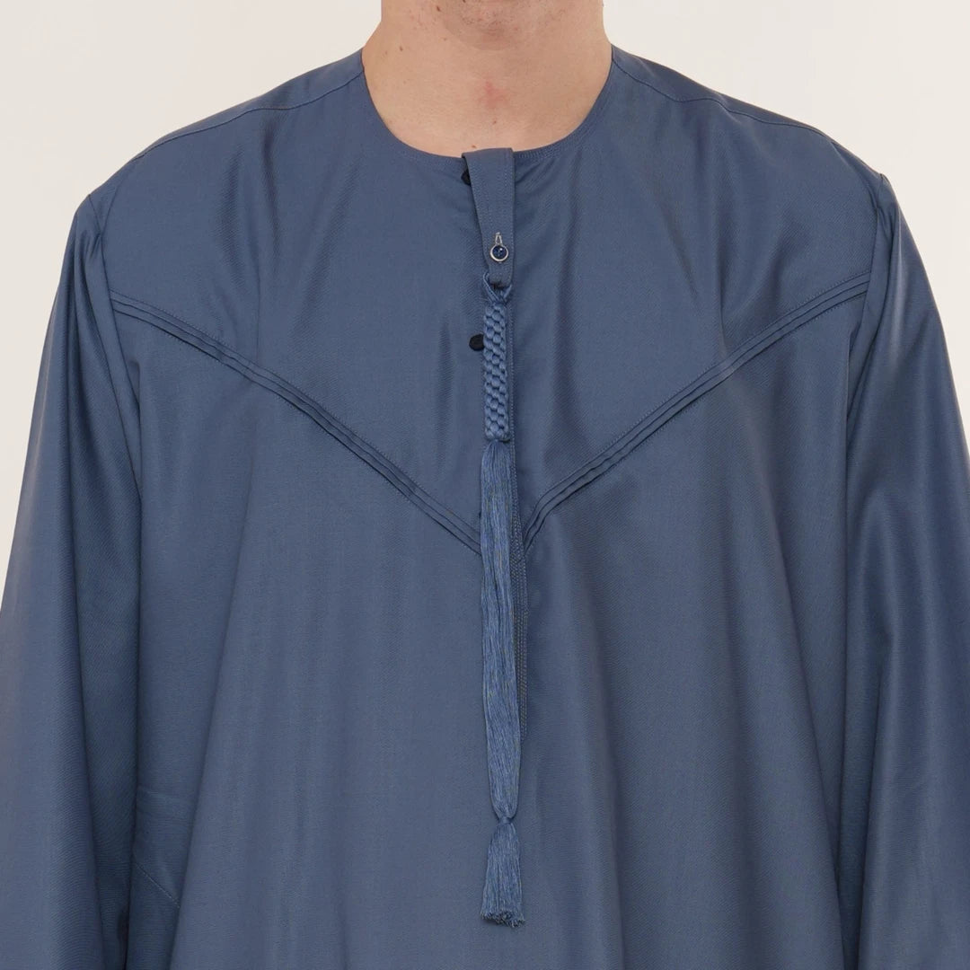 Emirati Thobe - Steel Blue