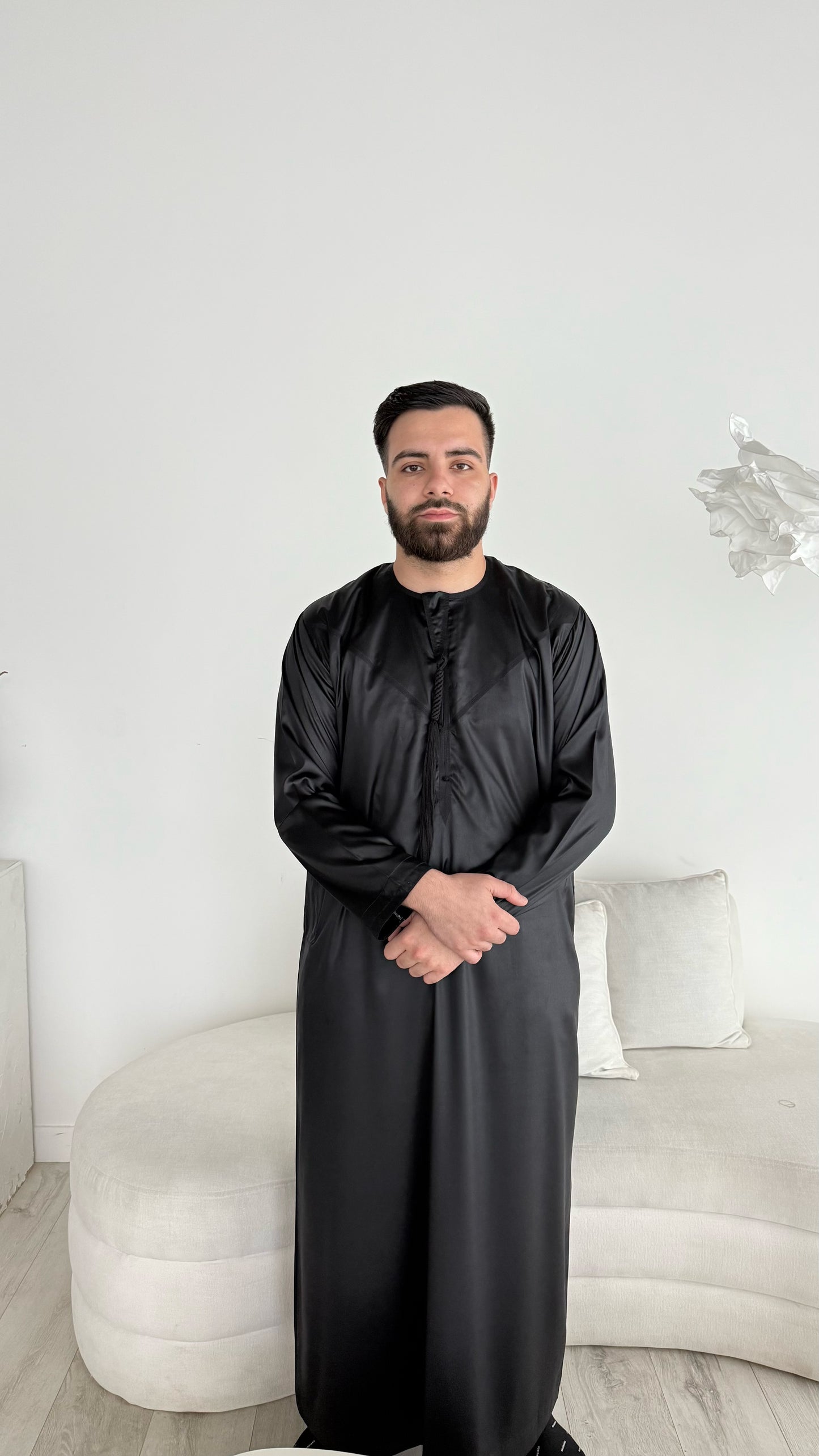 Premium Emirati Thobe - Black