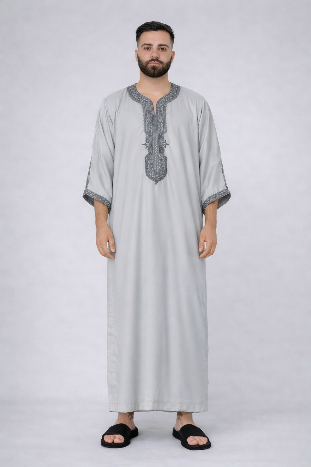 Moroccan Thobe - Grey