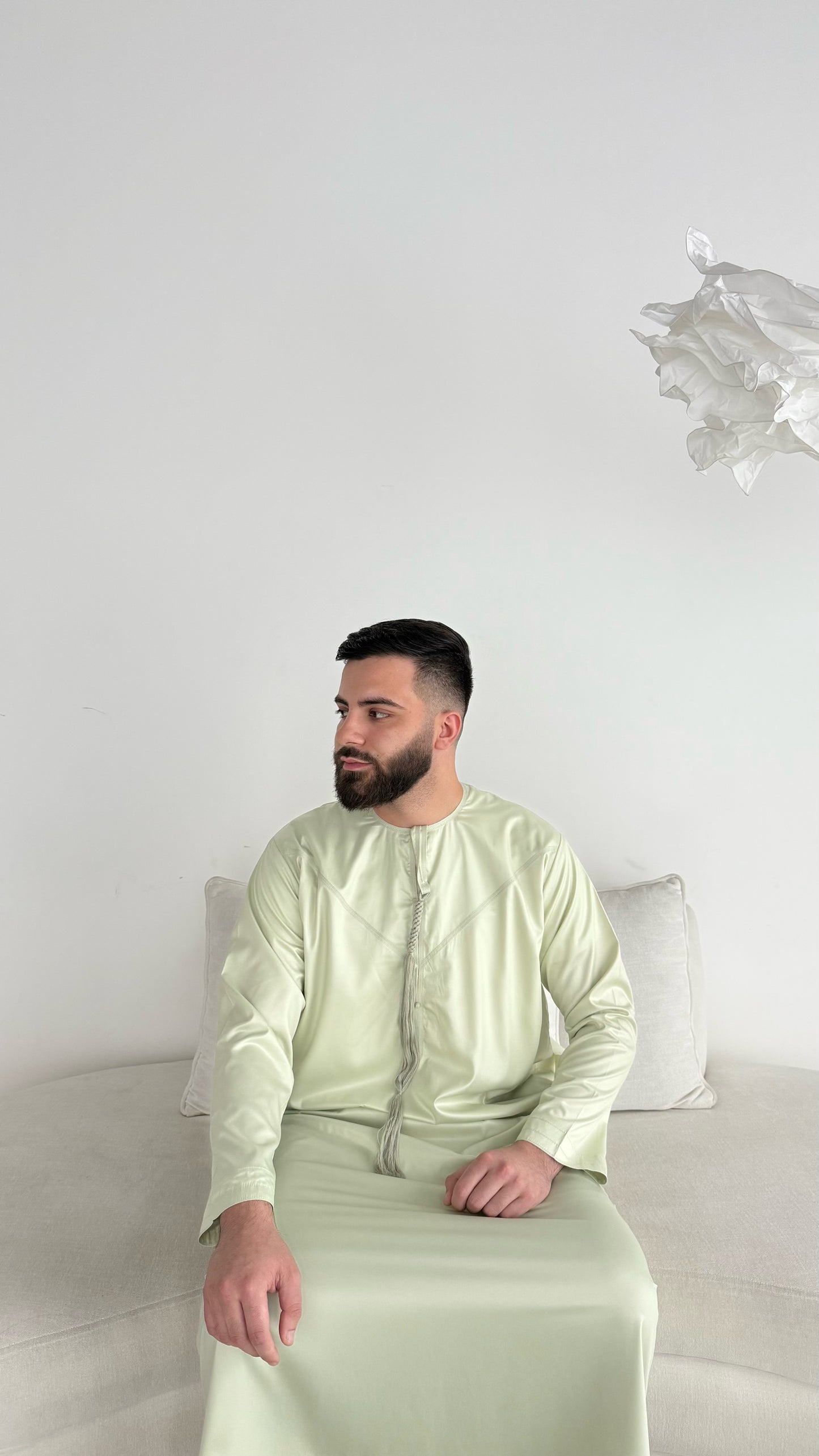 Premium Emirati Thobe - Pistachio